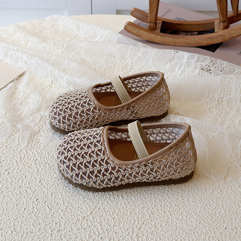 Girls Breathable Mesh Slip On Shoes