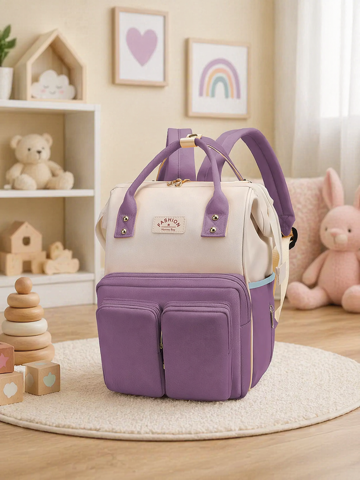 Multifunctional Diaper Backpack with Insulation