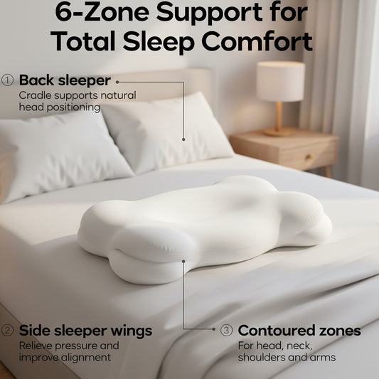 Ergonomic Memory Foam Butterfly Pillow