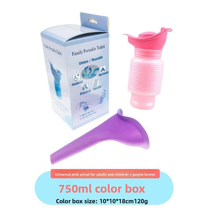 Collapsible Travel Urinal with Cartoon Lids