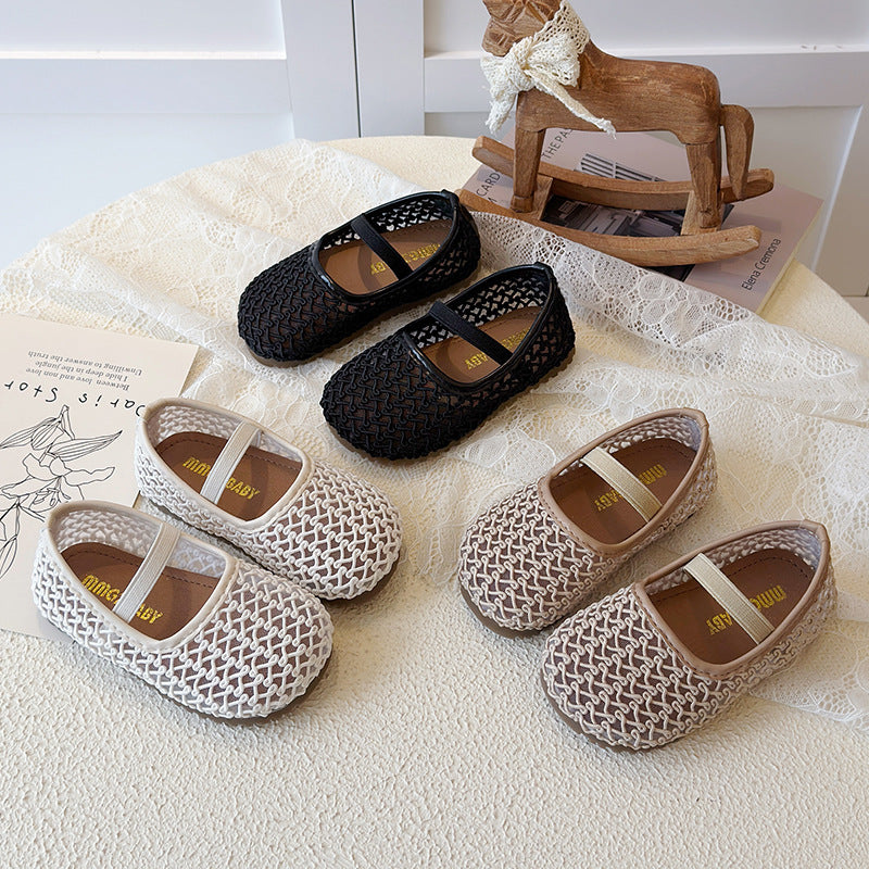 Girls Breathable Mesh Slip On Shoes