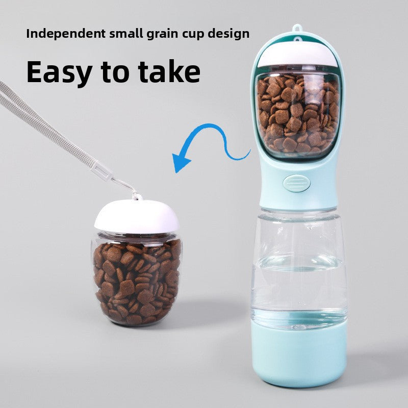 Portable Pet Outdoor Water Dispenser with Trash Box