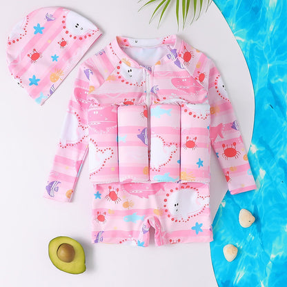 Children's Buoyancy Swimwear with Sun Protection