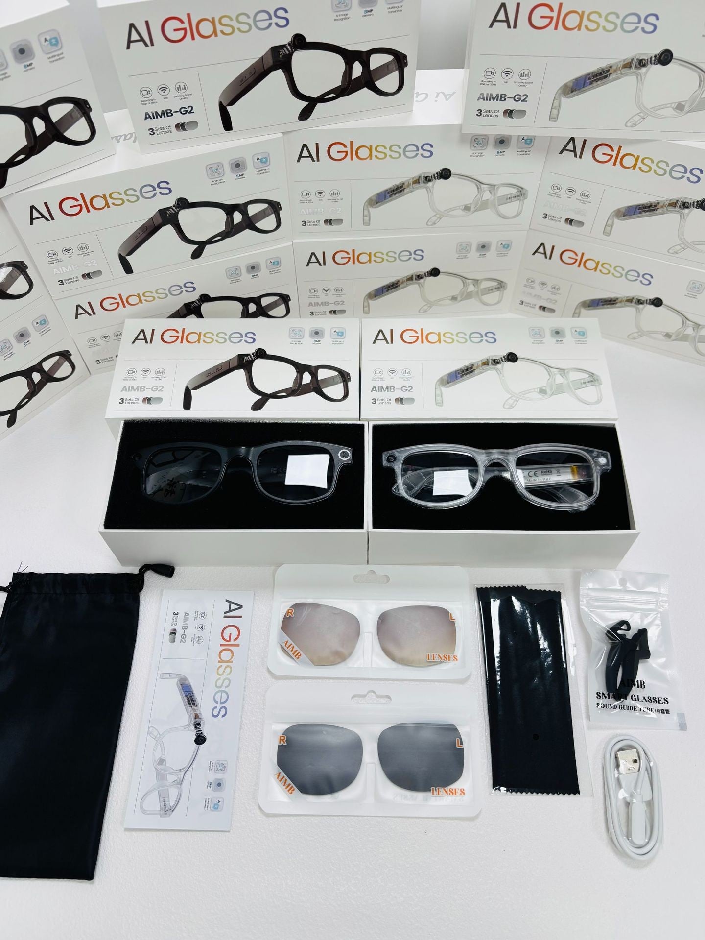 AIMB-G1 Smart Glasses with AI Translation