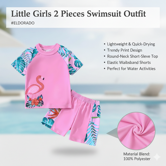Little Girls 2 Pieces  Swimsuit Outfit 