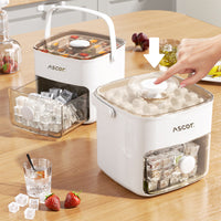 Press-Type Ice Tray with Storage Box
