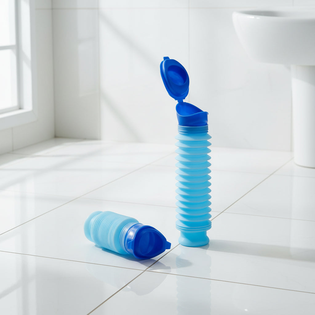 Collapsible Travel Urinal with Cartoon Lids