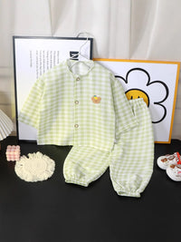 Children's Cotton Pajama Set with Cartoon Patterns