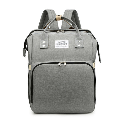 Foldable Mommy Bag with USB Port Large Capacity Baby Diaper Backpack
