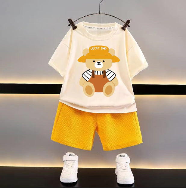 Children's Summer Casual Short Sleeve Outfit Set