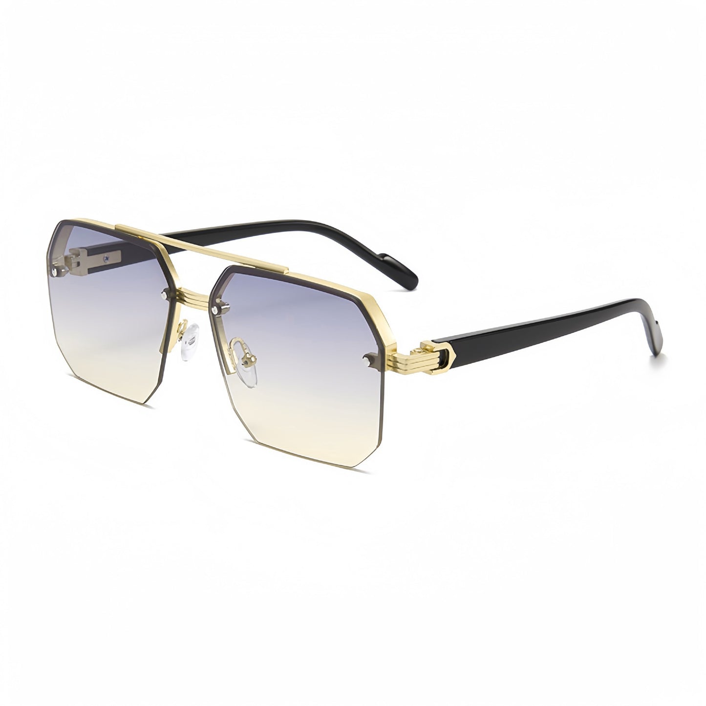 Half Frame Square Sunglasses for Men