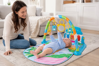 Baby Fitness Stand Music Play Gym Activity Toys Newborn Piano Crawling Blanket Pedal Game Pad Early Education 0-36 Months Gifts