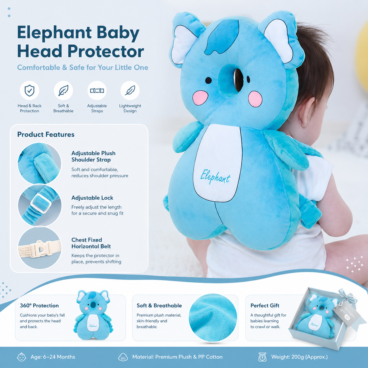 anti-Fall head pad baby
