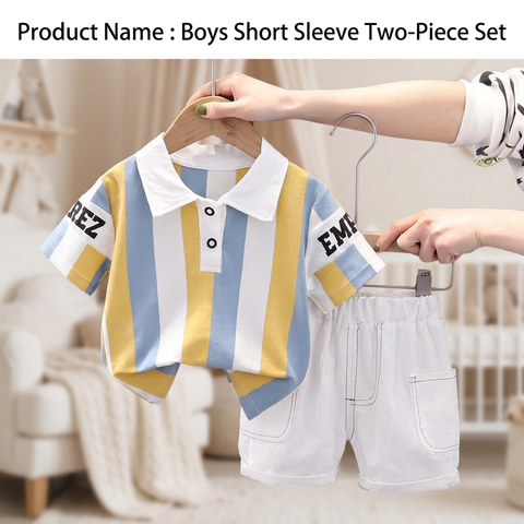 Boys Short Sleeve Two-Piece Set