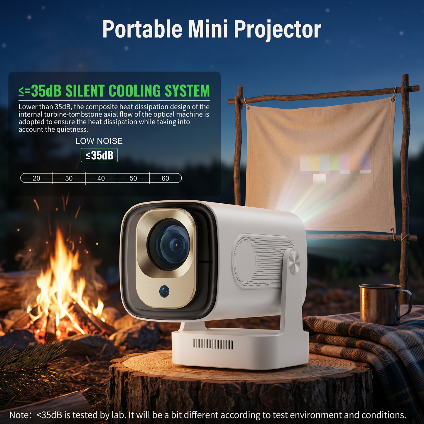 Portable Mini Projector with Autofocus
