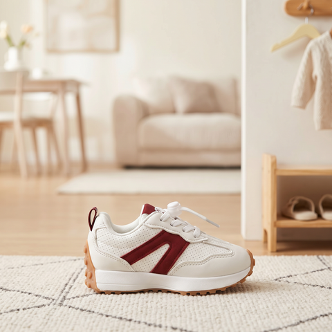 A  white/Red sneakers