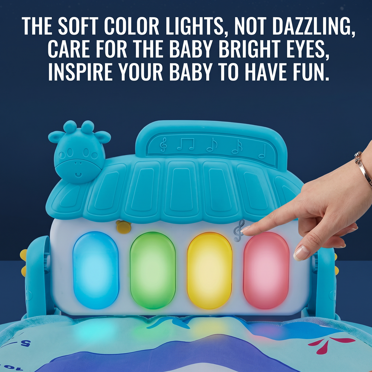 Baby Fitness Stand Music Play Gym Activity Toys Newborn Piano Crawling Blanket Pedal Game Pad Early Education 0-36 Months Gifts