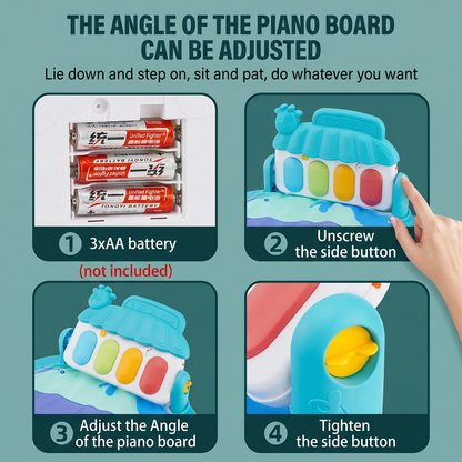 Baby Fitness Stand Music Play Gym Activity Toys Newborn Piano Crawling Blanket Pedal Game Pad Early Education 0-36 Months Gifts