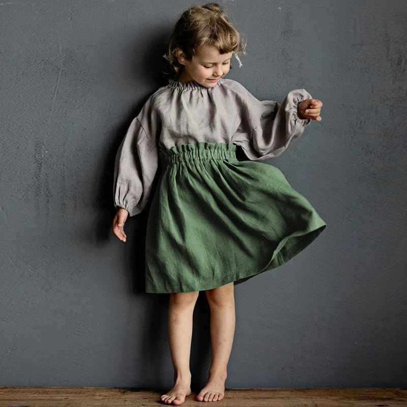 Girl's Casual Loose Midi Skirt For Summer (TZ228)