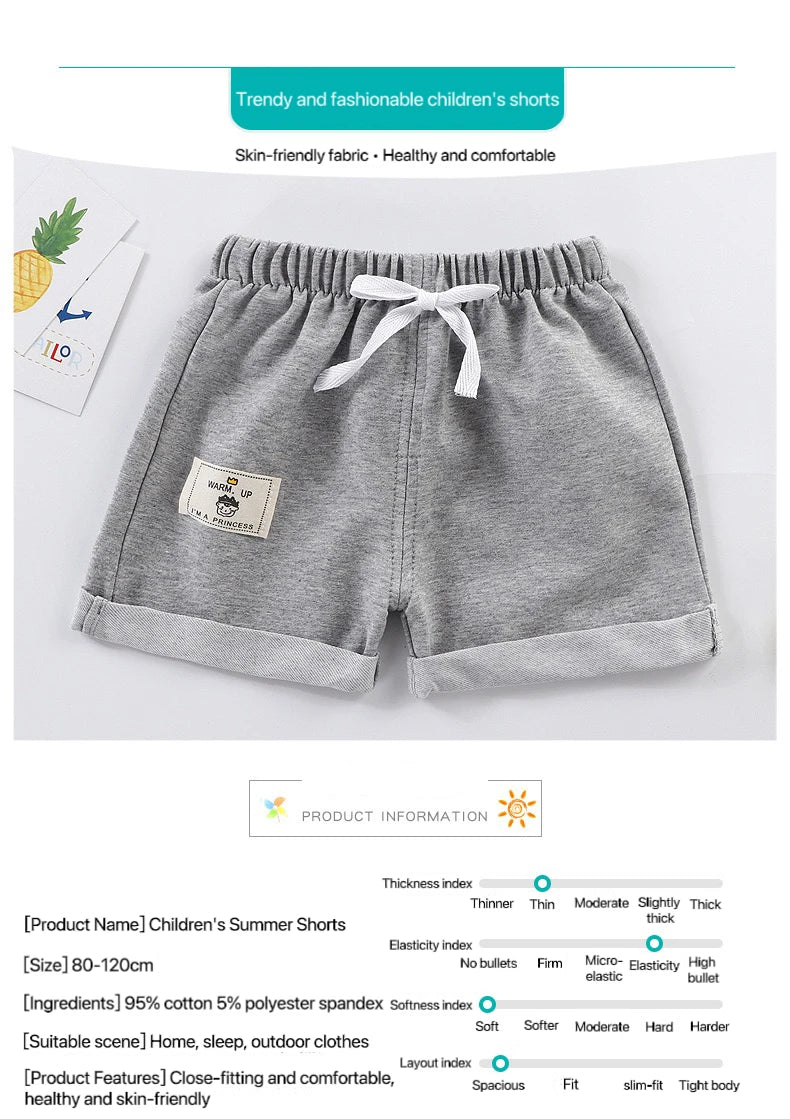 Unisex Cotton Summer Kids Shorts