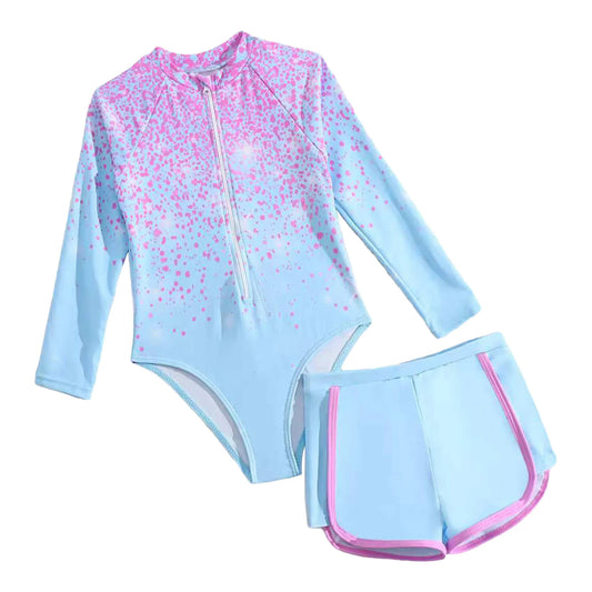 Starz Two-Piece  Swimsuit  Long-Sleeve with Shorts