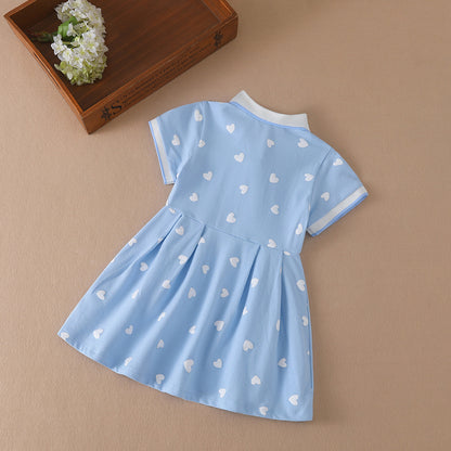 Girls Cotton A-Line Dress