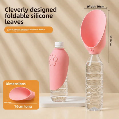 Silicone Pet Water Dispenser with Lanyard