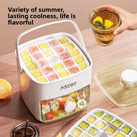 Press-Type Ice Tray with Storage Box