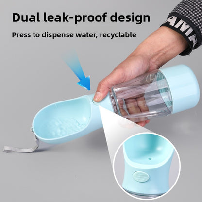 Portable Pet Outdoor Water Dispenser with Trash Box