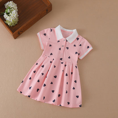 Girls Cotton A-Line Dress