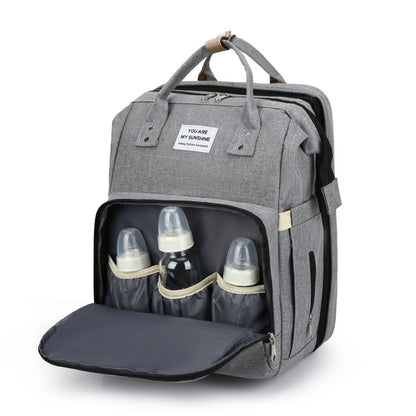 Foldable Mommy Bag with USB Port Large Capacity Baby Diaper Backpack