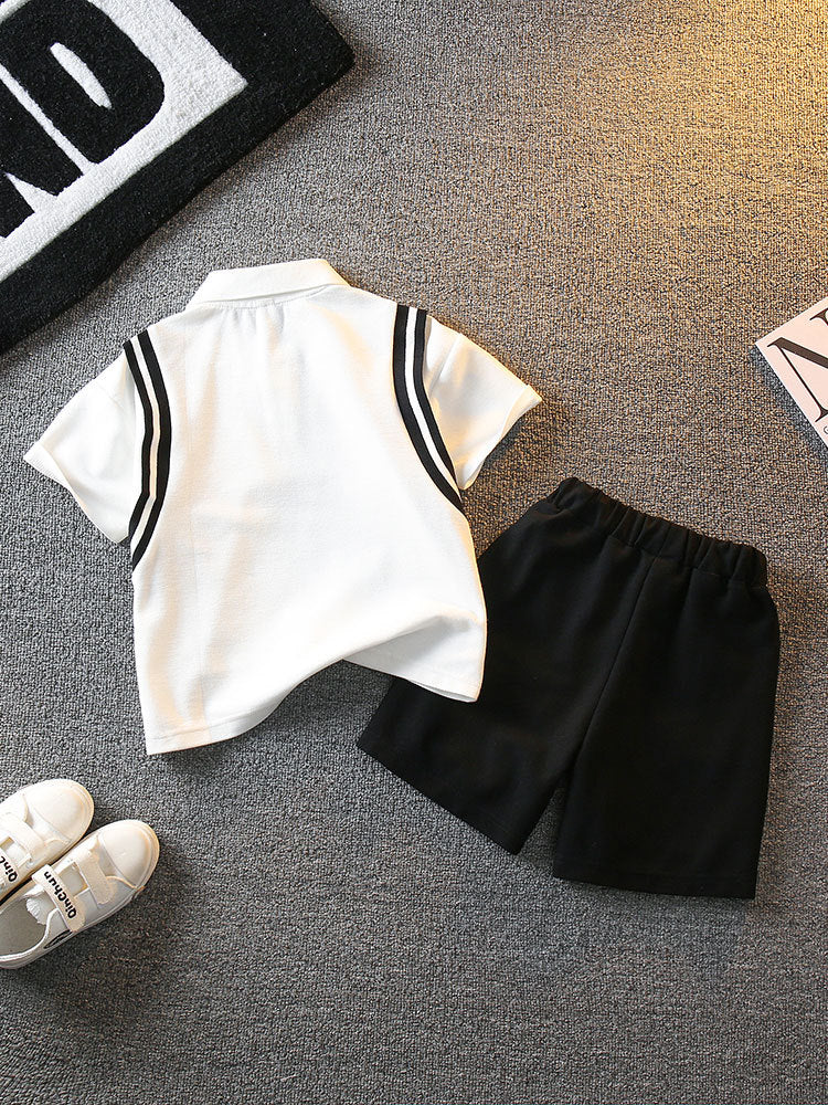 Boys Summer Polo Shirt Shorts