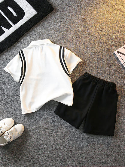 Boys Summer Polo Shirt Shorts