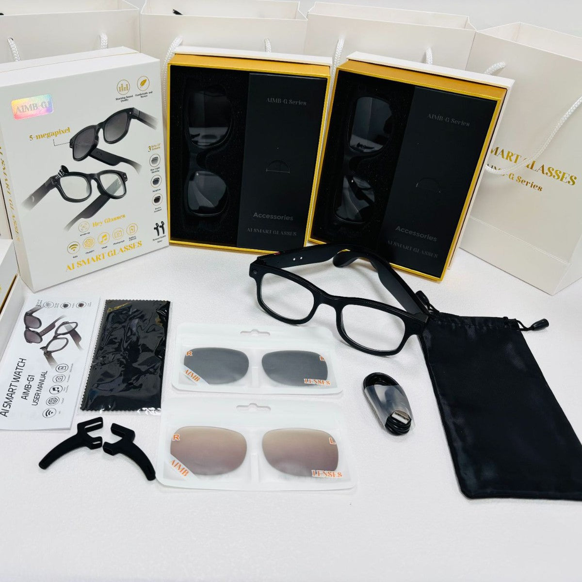 AIMB-G1 Smart Glasses with AI Translation