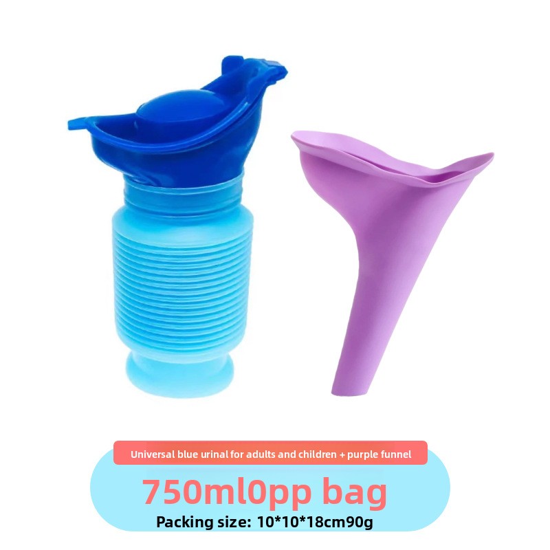 Collapsible Travel Urinal with Cartoon Lids