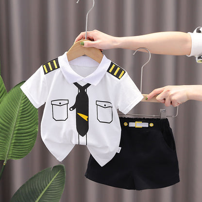 Boys Short Sleeve Two-Piece Set