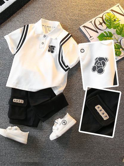 Boys Summer Polo Shirt Shorts