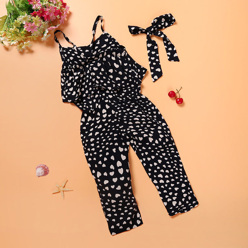 Cute halter one-piece children's clothing