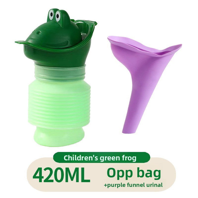 Collapsible Travel Urinal with Cartoon Lids