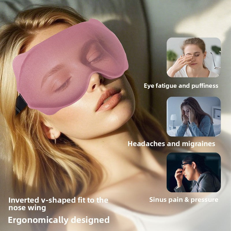 3D Contoured Light Blocking Sleep Eye Mask