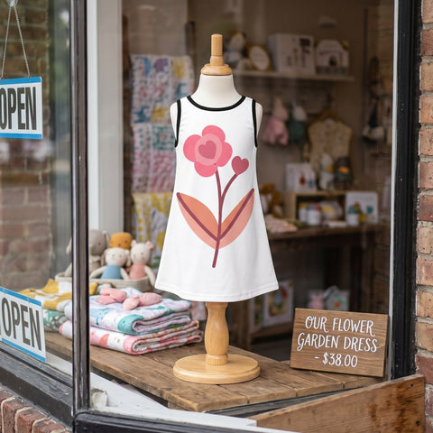 Girls' Sleeveless Flower Dress