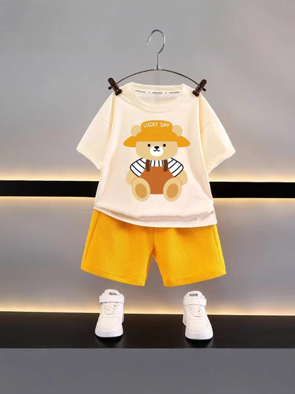 Children's Summer Casual Short Sleeve Outfit Set