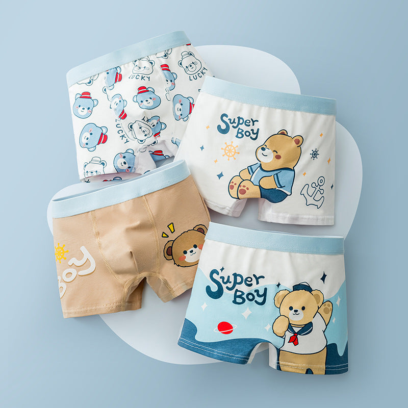 Children's breathable boxer shorts