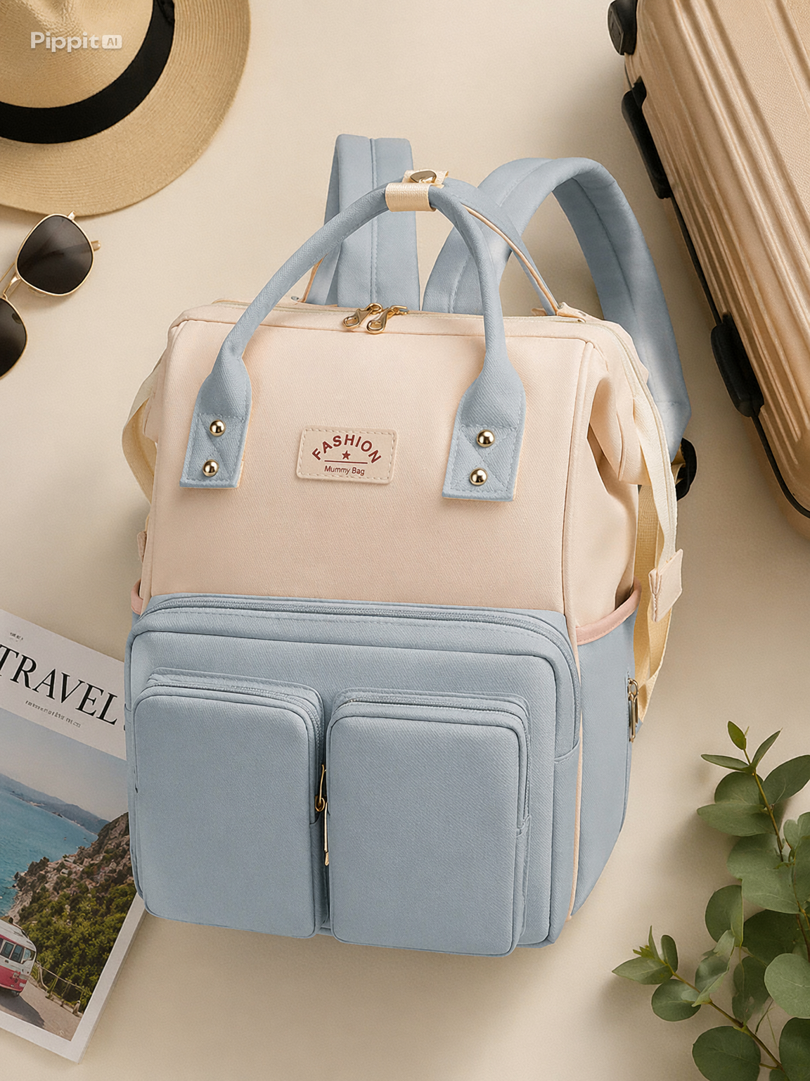 Multifunctional Diaper Backpack with Insulation