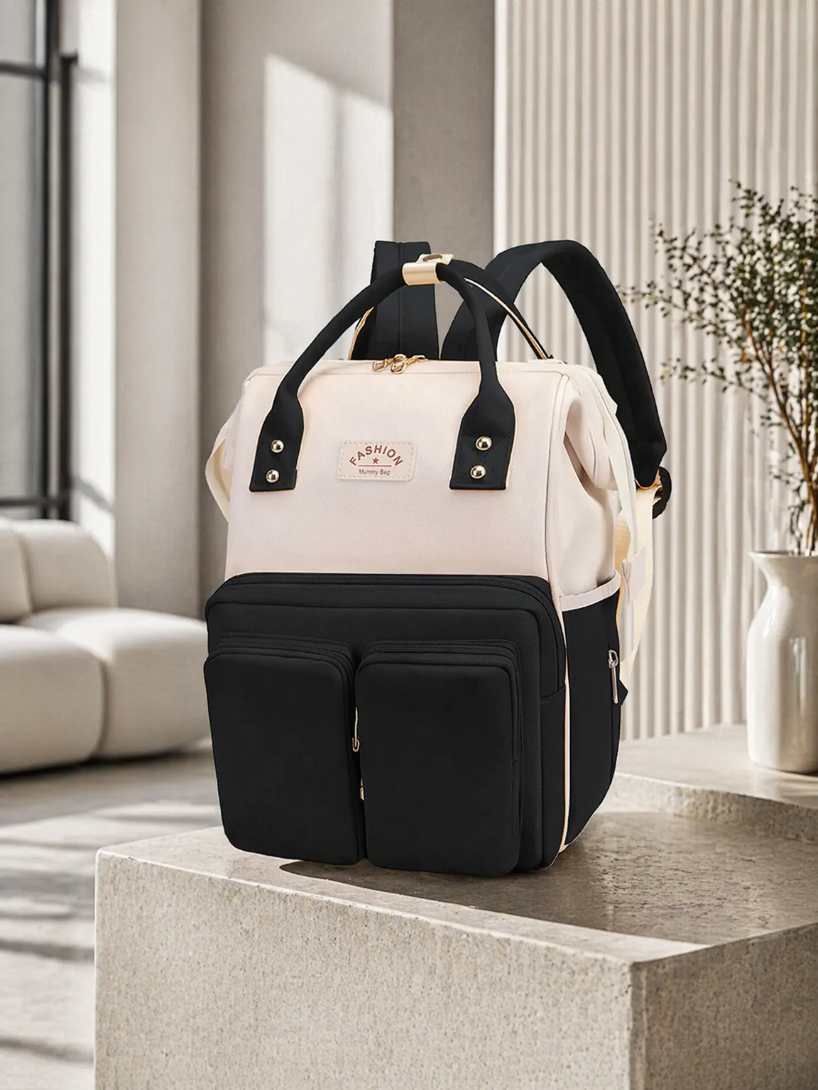 Multifunctional Diaper Backpack with Insulation